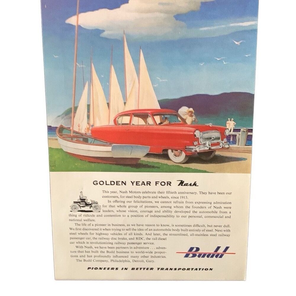 Vintage 1952 Nash Motors Fiftieth Anniversary Ad Advertisement